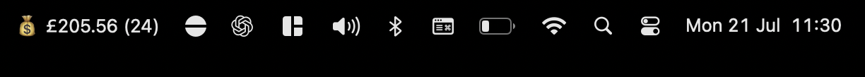 SaleSee menu bar preview